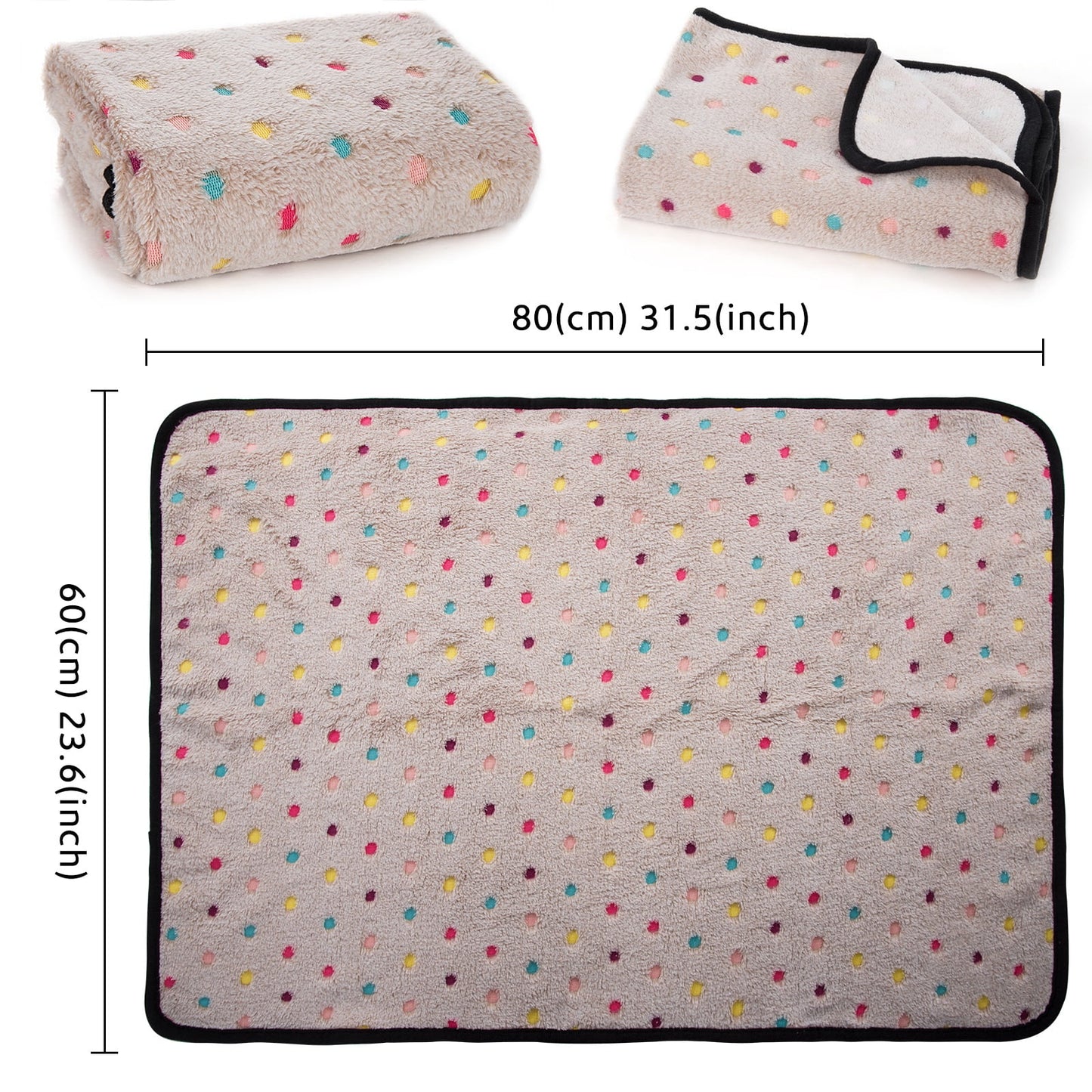 2-Pack Pet Blanket β Soft Cozy Small Dog & Cat Blanket, Gray