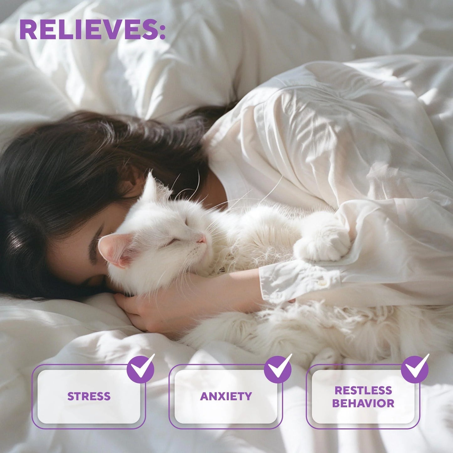 Relaxiv Natural Calming Pheromone Diffuser – Anti-Anxiety & Stress Relief for Cats & Dogs, Long-Lasting Formula