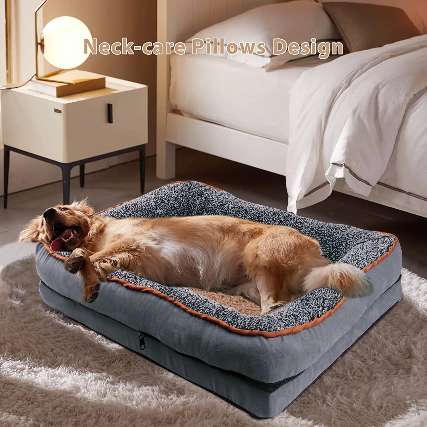 Orthopedic Dog Bed – Supportive Sofa Couch for Small, Medium & Large Dogs with Washable Cover