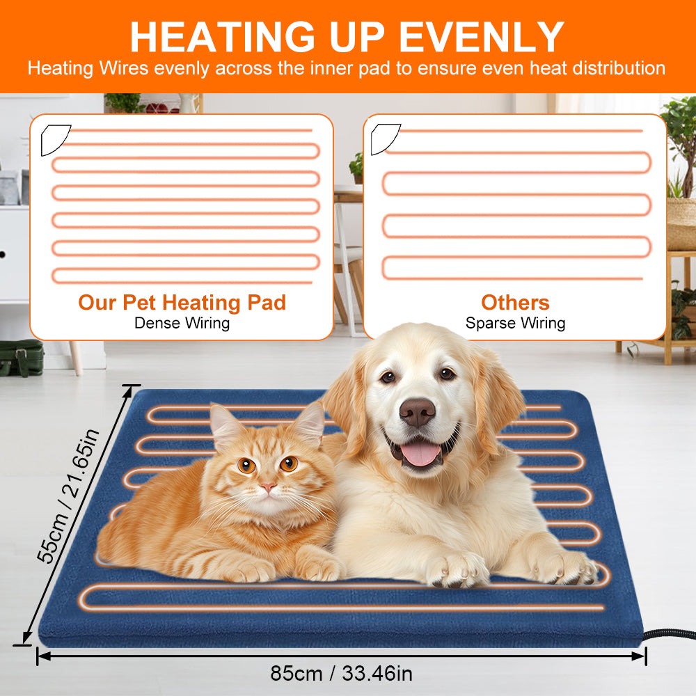 Pet Heating Pad – Extra Warm Cozy Mat for Dogs & Cats, Safe & Comforting